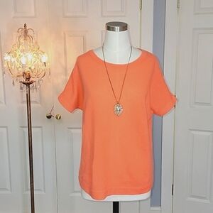 NWT, 100% Cashmere Gassato Curved Hem Top by Pure Collection